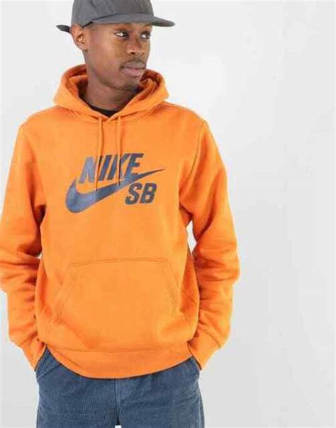 Mens Nike Orange Sb Hoodie Hooded Sweater Aq9565 855 Size Small Ebay