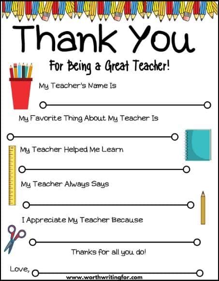 24 Teacher Appreciation Card Template Free Popular Templates Design