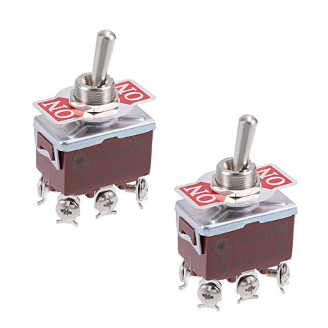 Uxcell Dpdtspdt Momentary Rocker Toggle Switches Heavy Duty 15a 250v 2