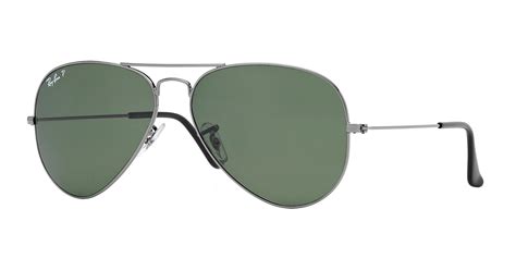 Ray Ban 3025 58 Men S Polarized Classic Aviator Sunglasses Gunmetal Crystal Green