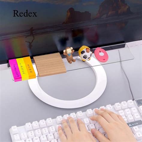 Redex Computer Monitor Message Board Acrylic Memo Pad Panel Shelves