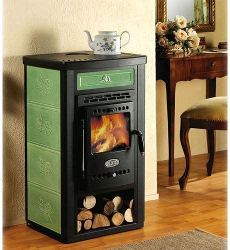 Tiny And Stylish Wood Burning Stove With Heating Plate For A Small Home