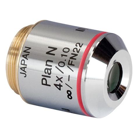 Olympus Pln Plan Achromat 4x Microscope Objective Microscope Central