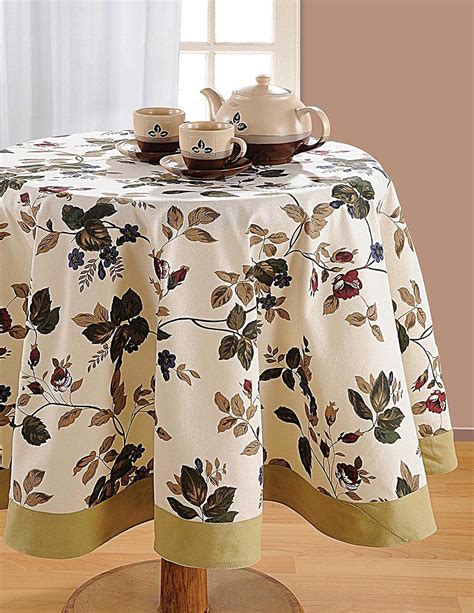 In stock on november 5, 2019. Amazon.com: ShalinIndia Round Floral Tablecloth - 60 ...