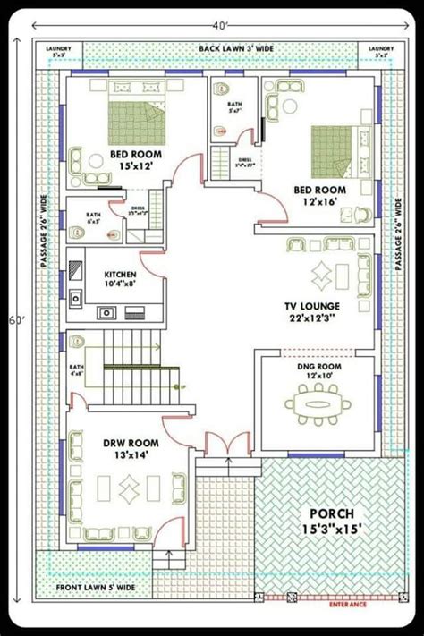 Standard House Plan Collection Engineering Discoveries 40x60 House