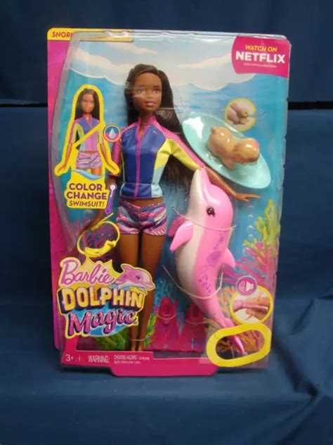 Mattel 2016 African American Barbie Dolphin Magic Snorkel Fun Friends 69 99 Picclick