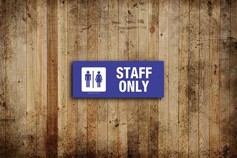 Staff Only Signs Restroom