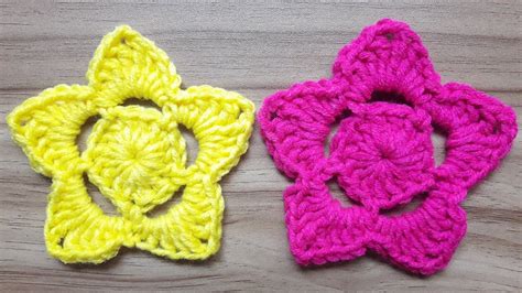 How To Crochet Star Flower Youtube