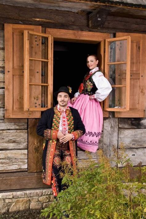 regional costumes of lachy sądeckie poland polish folk costumes polskie stroje ludowe