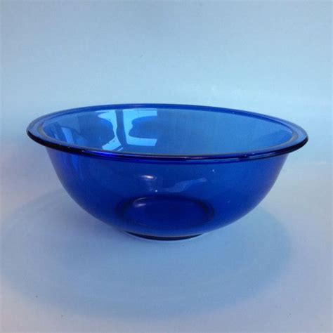 Vintage Pyrex Cobalt Blue Glass Mixing Bowl Near Mint Pyrex