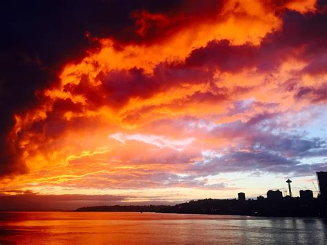 Last Nights Sunset From Colman Dock Rseattle