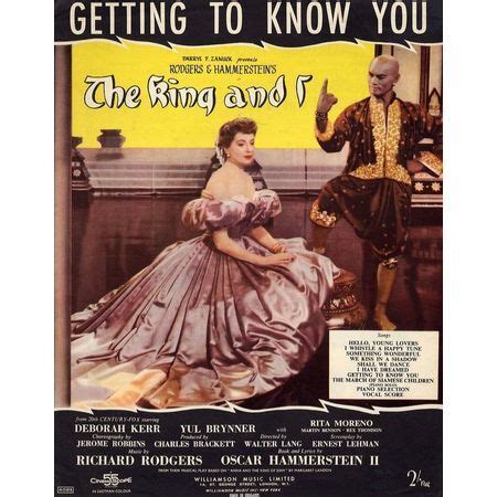 When a man meets a woman in the lobby of a hotel, he asks her for a favor. Getting to Know You - Song from "The King and I ...