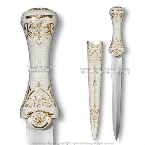 133 Historic Roman Dagger Medieval Short Sword Decorative White