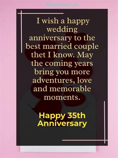 Happy 35th Wedding Anniversary Quotes And Wishes In 2022 Wedding
