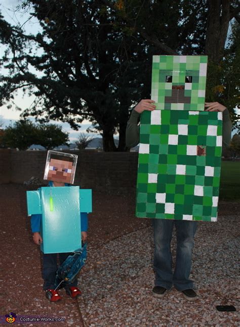 Minecraft Steve And Creeper Diy Costumes Unique Diy Costumes