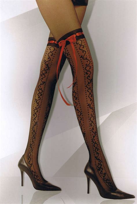 mock suspender stockings tights adrian avenija 20 denier ebay