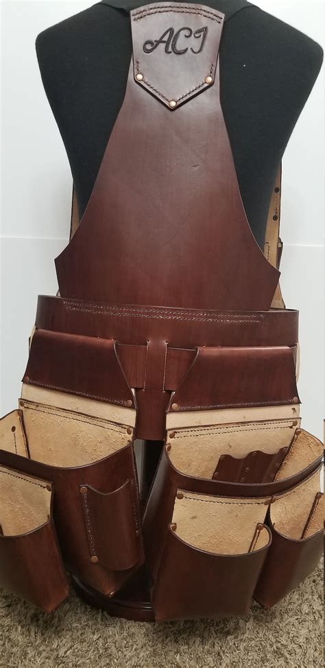 handmade leather tool vest customized leather tool vest etsy canada