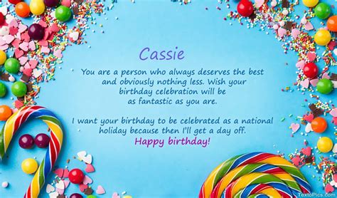 Happy Birthday Cassie Pictures Congratulations