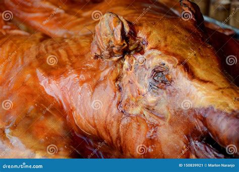Roast Whole Pork Stock Image Image Of Roast Beautiful 150839921
