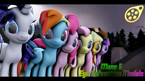 Equestria Daily Mlp Stuff Refracting Sfm Mane 6 Model Set Available