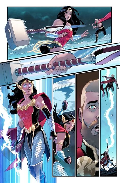Wonder Woman Becomes Thor In Marvel Dc Crossover Art Artofit