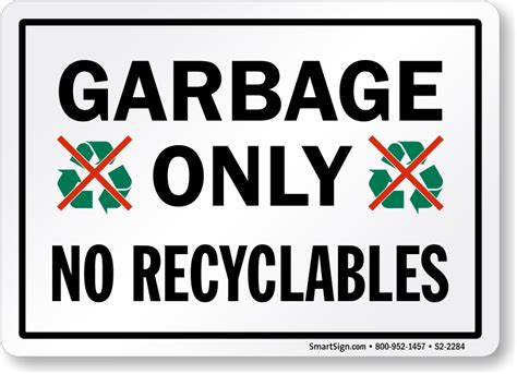 Garbage Signage