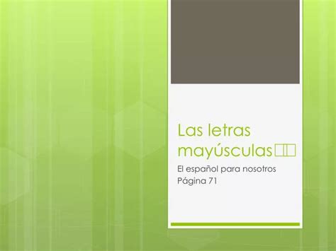 PPT Las letras may Ãºsculas PowerPoint Presentation free download