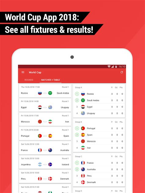 Get all live action from russia world cup. World Cup App 2018 - Live Scores & Fixtures - Android Apps ...
