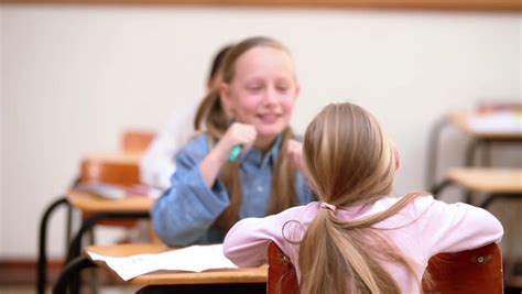 Cute Classmates Talking Together In The Classroom Stock Footage Video 2986624 Shutterstock