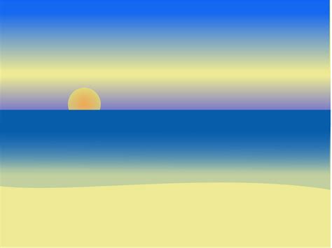 Clipart Sunrise On The Beach