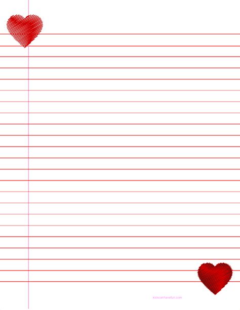 Free Printable Valentines Day Writing Paper