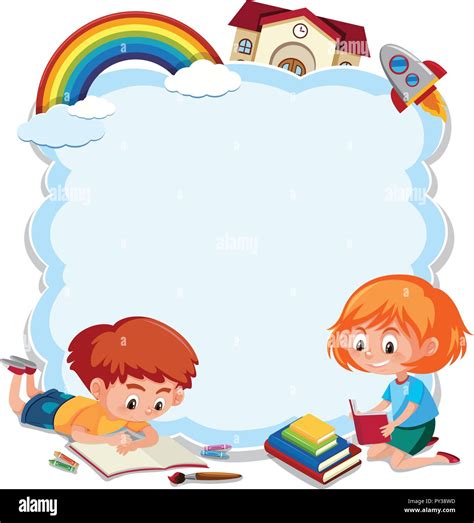 A Cute Children Border Illustration Stock Vector Image And Art Alamy