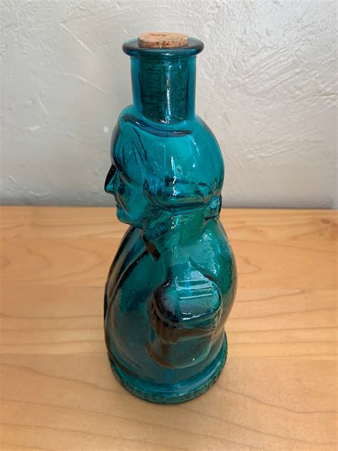 George Washington Blue Wheaton Glass Bottle Etsy