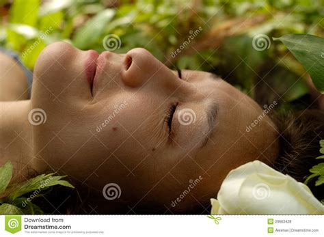 Beautiful Young Relaxed Woman Face Royalty Free Stock Photos - Image: 29663428