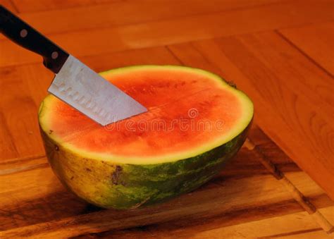 Slicing A Watermelon Stock Photo Image Of Healthy Light 95417536