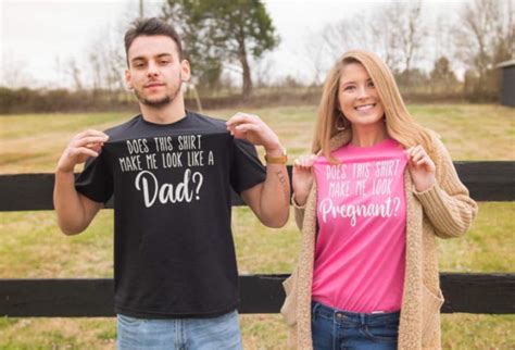 Pregnancy Maternity Pregnant Mom Dad Humor Soft Gender Reveal T Shirt