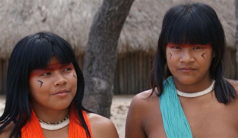 Kamayur Adornments Native People Xingu Tribe People