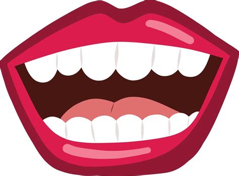 Laughing Mouth Comic Expression Women Lips 9727409 Vector Art At Vecteezy