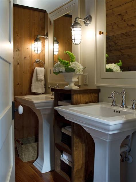 Modern bathroom wooden white cabinet with quartz counter, rectangular sink and faucet. 24+ Bathroom Pedestal Sinks Ideas, Designs | Design Trends ...