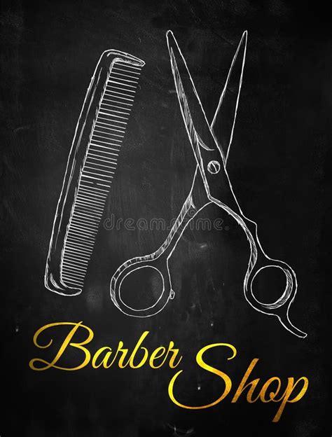 Barber Shop Scissors Comb Stock Illustration Illustration Of Salon