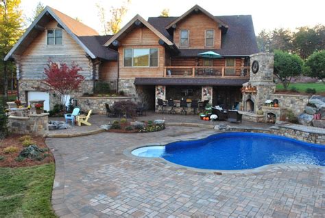 Not long ago, the typical pool deck was made from patio pavers are an excellent choice for your pool deck. King NC Pool Landscaping, Outdoor Kitchen and Patio