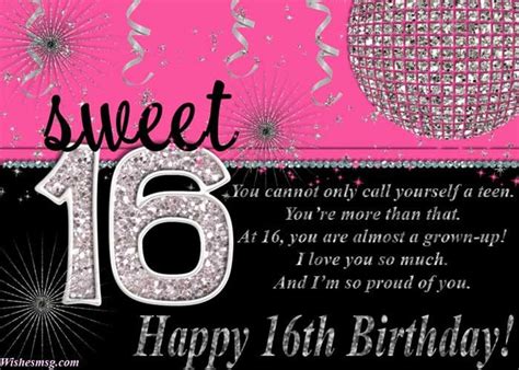 16th Birthday Wishes Messages Sweet 16 Party Invitations 16th