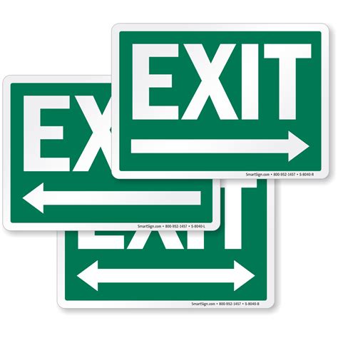 Exit Sign Right Arrow