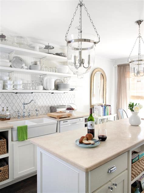 Complementary granite counters for white cabinets. White Granite Countertops | HGTV