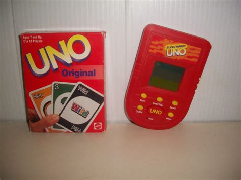 Handheld Game Mattel Vintage Uno Original Card Game Electronic Uno 2 4
