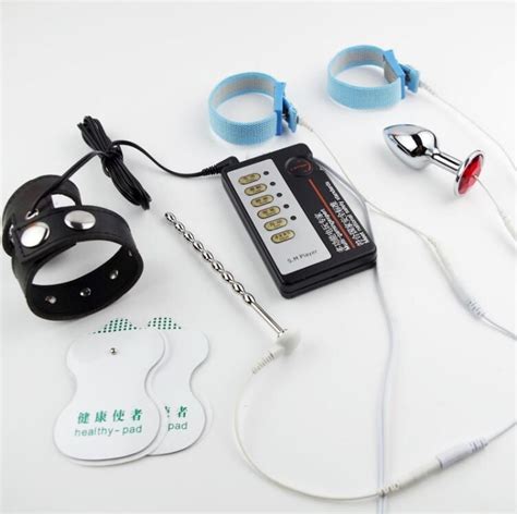 2016 Unisex Electrodes Erotic Electro Stimulation Anal Plug Penis Bands Urethral Dilator Pads