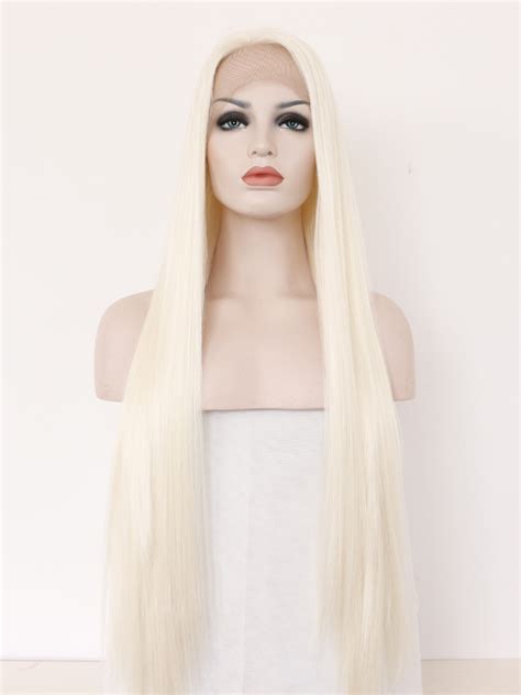 Synthetic Wigs Platinum Blonde 24 Synthetic Wigs Lace Front Wigs