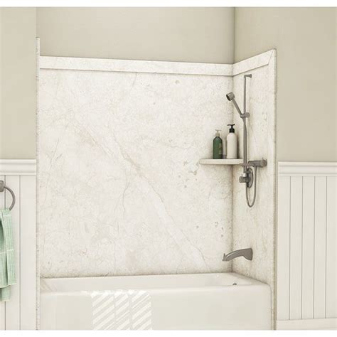 Rondec can also be used to trim the exposed edges of the tiles of the bathtub surround. Elite Tub Surround 60" H x 60" W x 32" D Shower Wall | Tub ...