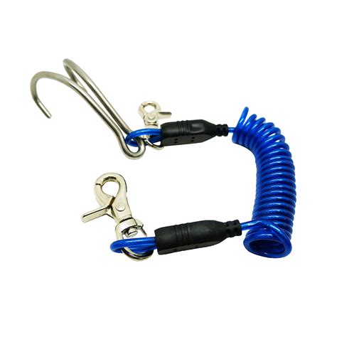 Lanyard bracelets, like you made at summer camp as a kid, are popping up in all sorts of stores and boutiques these days. Scuba Diving Stainless Steel Reef Double Hook with Spiral Coil Lanyard