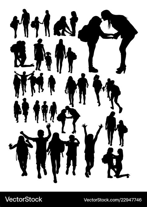 Back To School Silhouette Royalty Free Vector Image